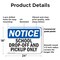 Signmission School Drop-Off And Pickup Only, 24 in W x Rectangle, Plastic OS-2PACK-NS-P-1824-L-18252 - alternate 4